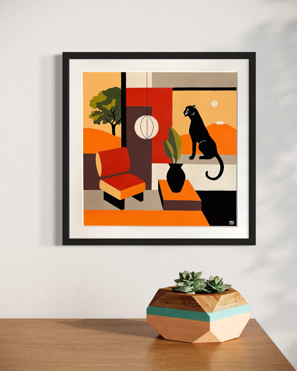 Golden Hour Watcher 36.3x36.3cm