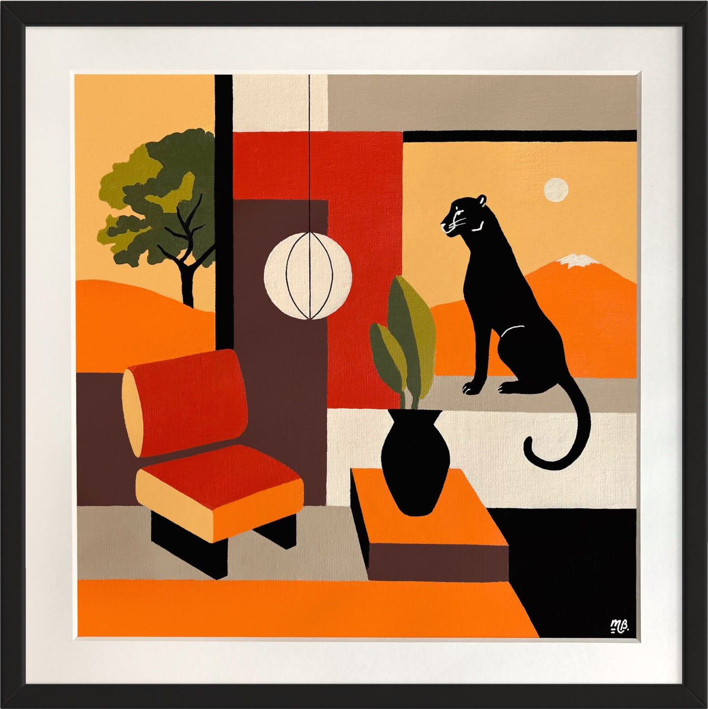 Golden Hour Watcher 36.3x36.3cm