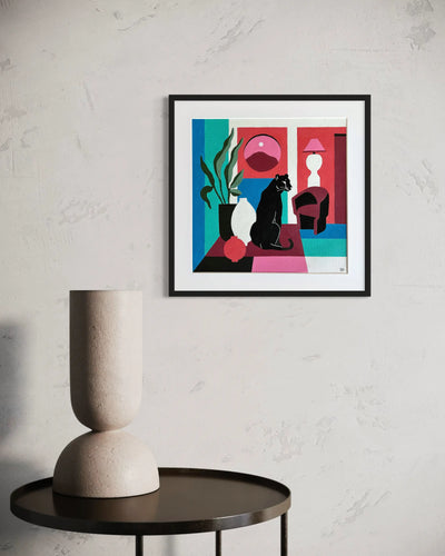 Leopard Noir 35x35cm