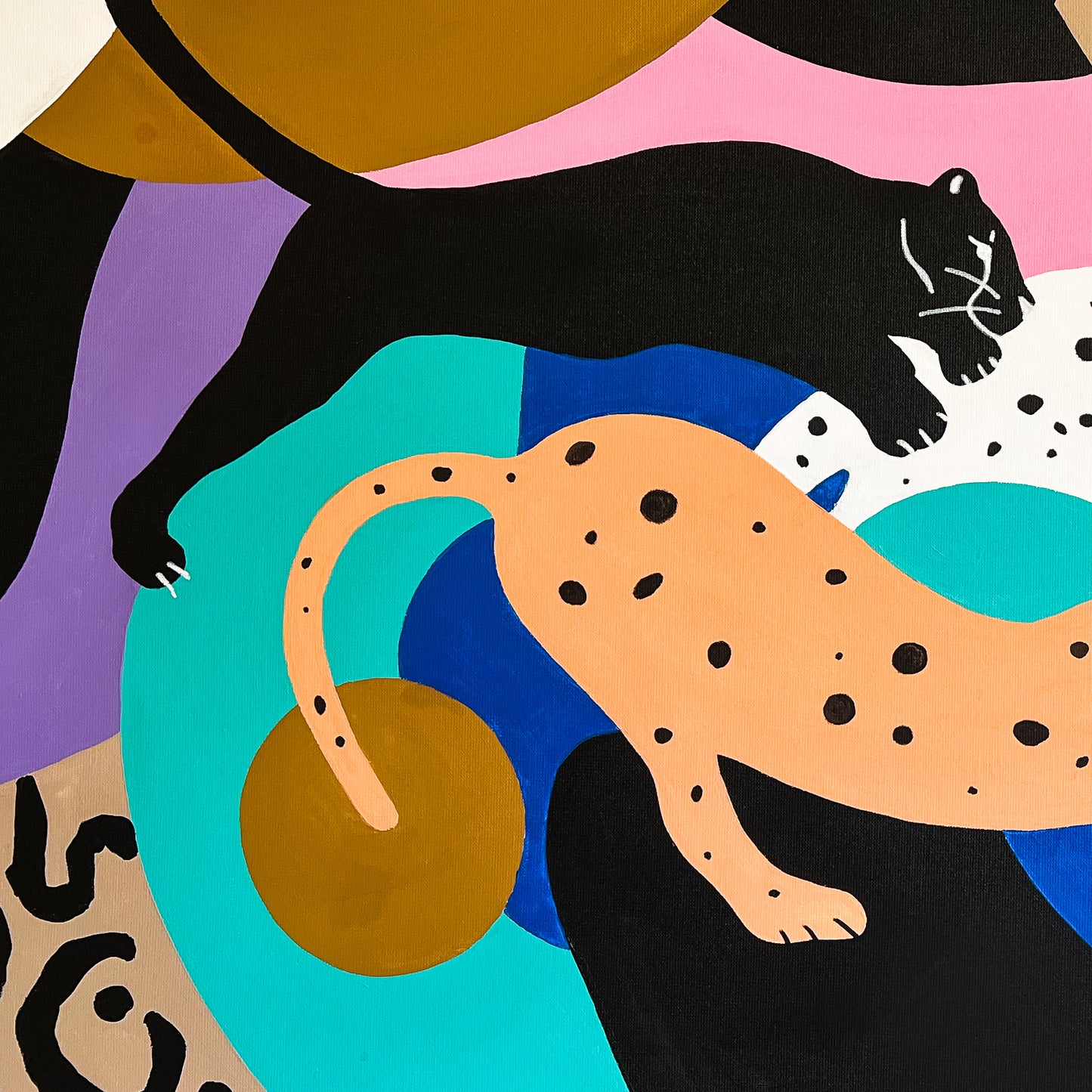 Mariah Birsak - "Encounters 4.0" Panthers Painting, 2022 - Mariah Birsak