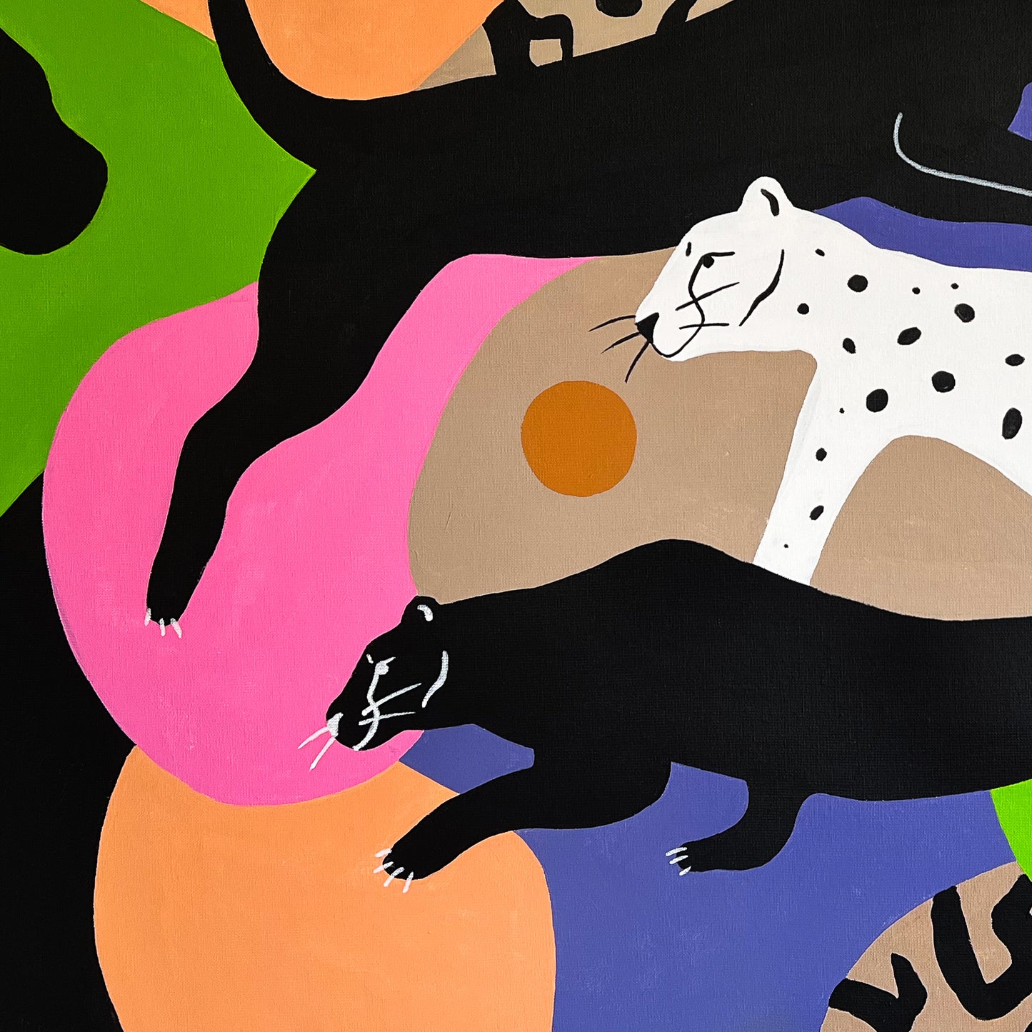 Mariah Birsak - "Encounters 5.0" Panthers Painting, 2022 - Mariah Birsak