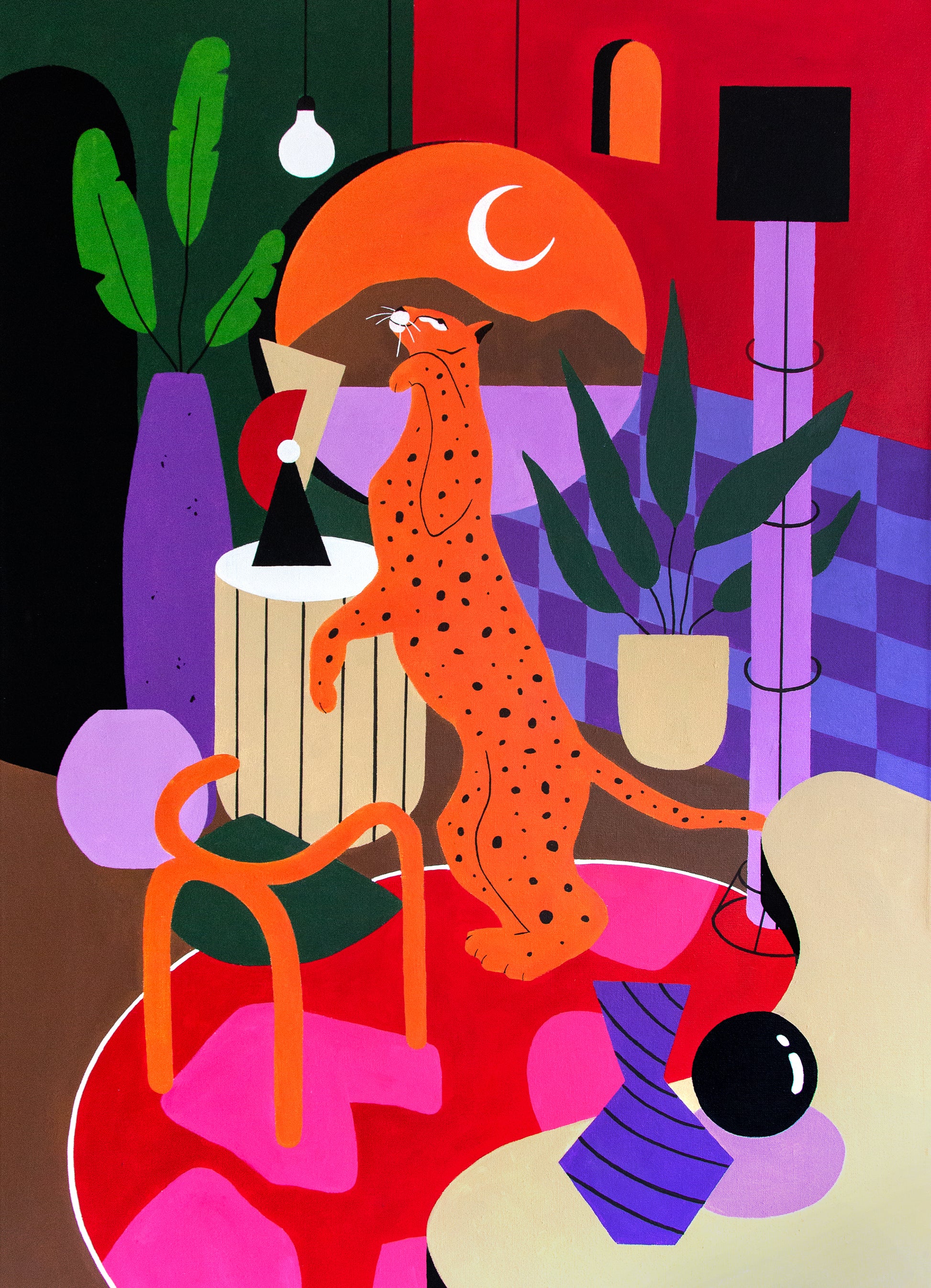 Mariah Birsak - "Focus" Cheetah Painting, 2021 - Mariah Birsak