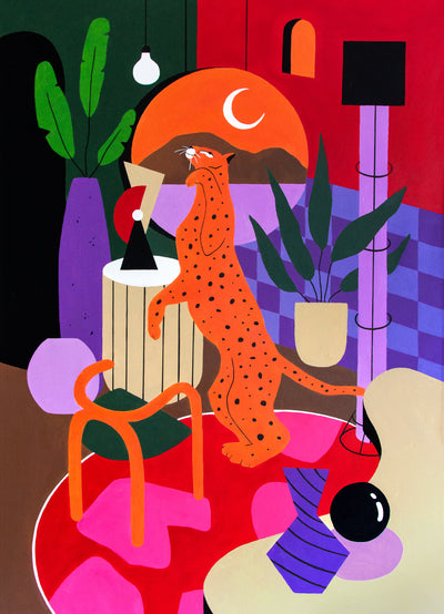 Mariah Birsak - "Focus" Cheetah Painting, 2021 - Mariah Birsak