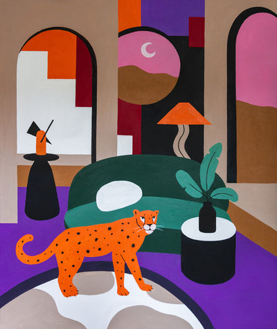 Mariah Birsak - "House of the Cheetah ll" Painting, 2022 - Mariah Birsak