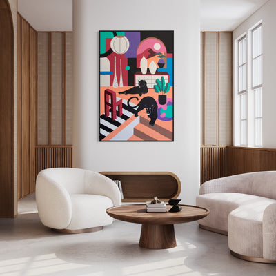 Mariah Birsak - "Japandi l" Panthers Painting, 2022 - Mariah Birsak