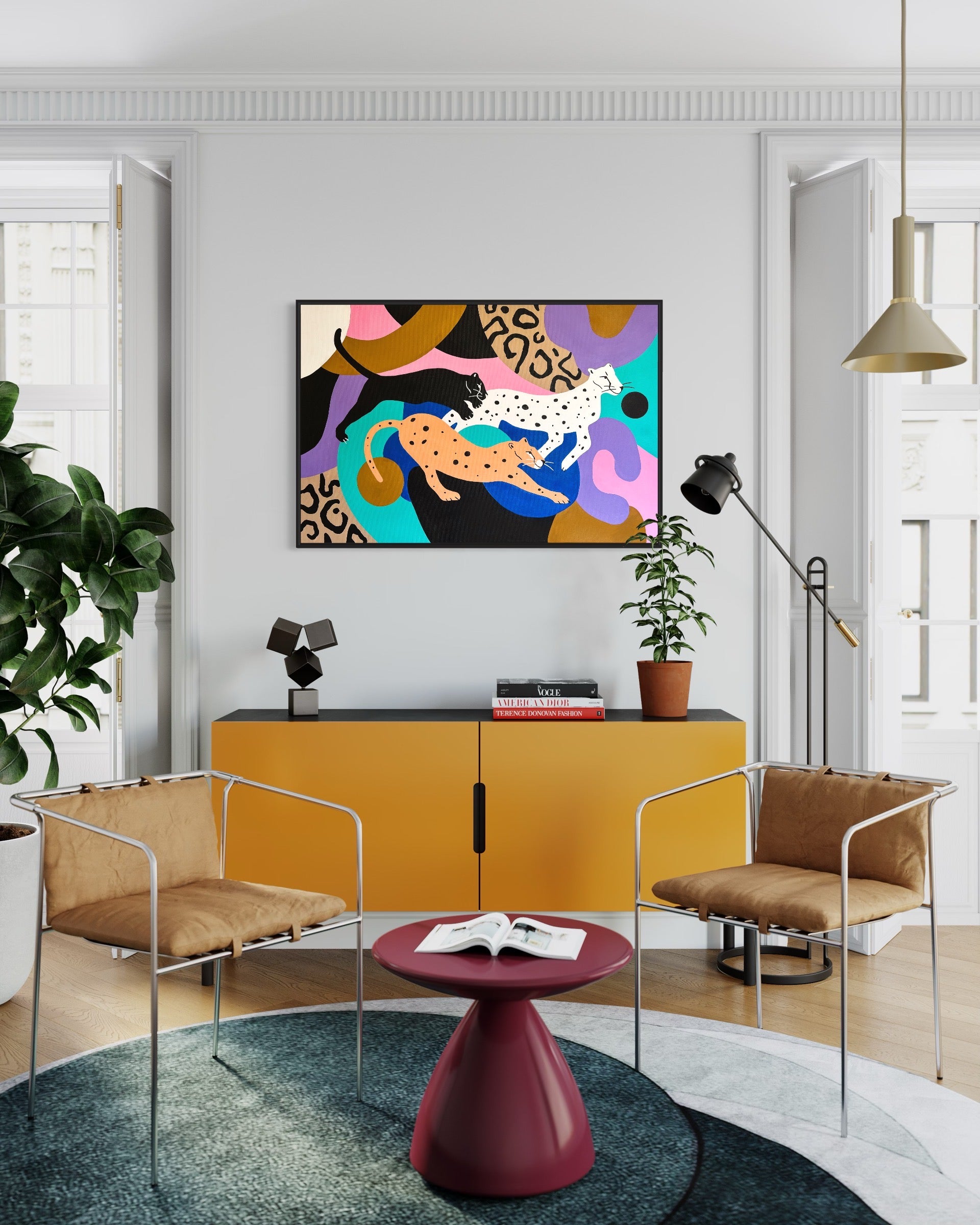 Mariah Birsak - "Encounters 4.0" Panthers Painting, 2022 - Mariah Birsak