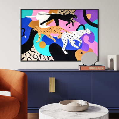 Mariah Birsak "Encounters l" Leopards Painting, 2021 - Mariah Birsak